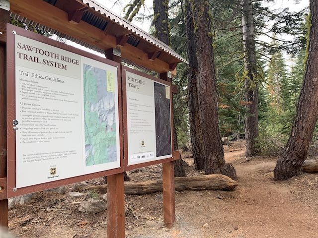 Entrance Map Sawtooth Ridge and Big Chief Tahoe 2019