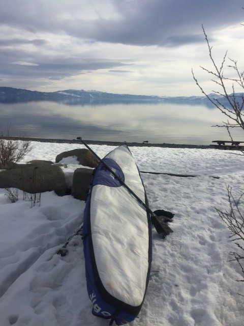 SUP ready for Winter Paddling on Lake Tahoe Snow SUP Tahoe