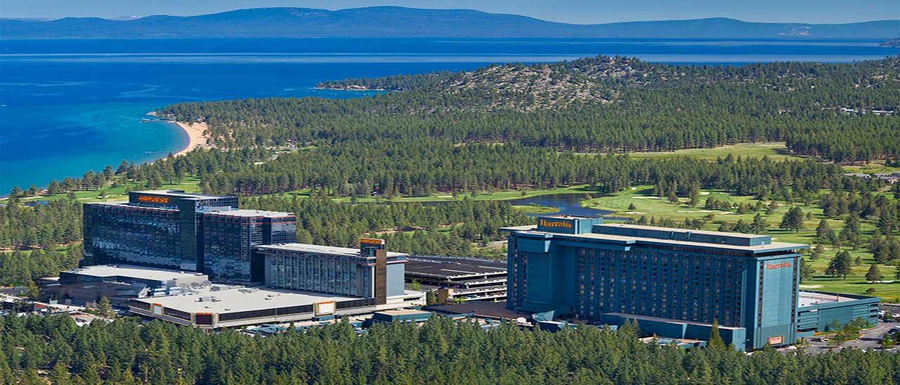 Harrahs-Harveys Casino South Lake Tahoe AerialView Harrahs-Harveys Casino South Lake Tahoe AerialView