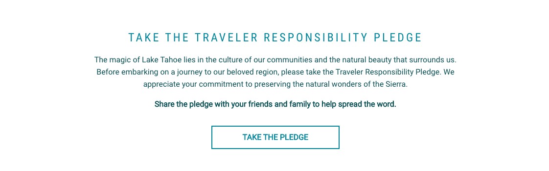 Image Lake Tahoe Traveler Responsibility Pledge Image Lake Tahoe Traveler Responsibility Pledge