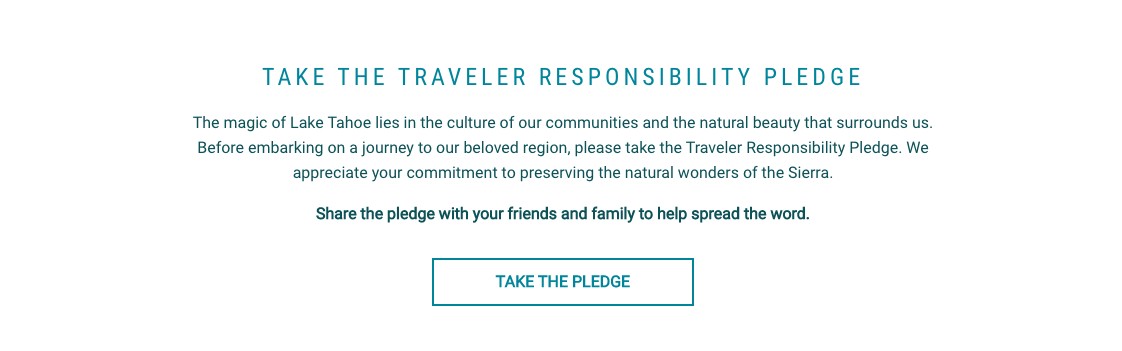 Image Lake Tahoe Traveler Responsibility Pledge