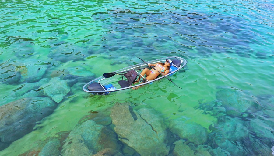 Boating on Lake Tahoe glassy