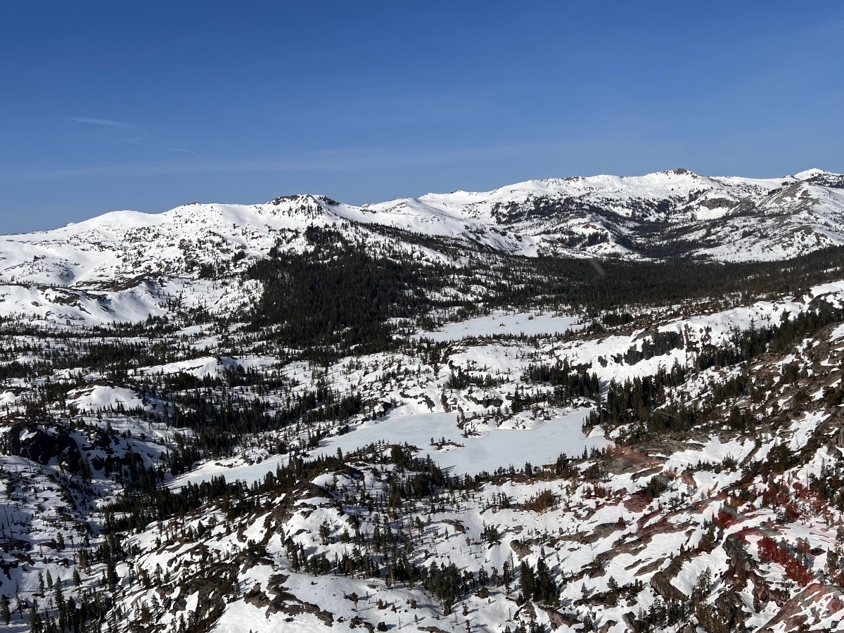 Desolation Wilderness Lakes from the air