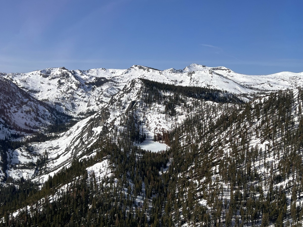 Frozen Granite Lake and Maggies Peak Lake Tahoe