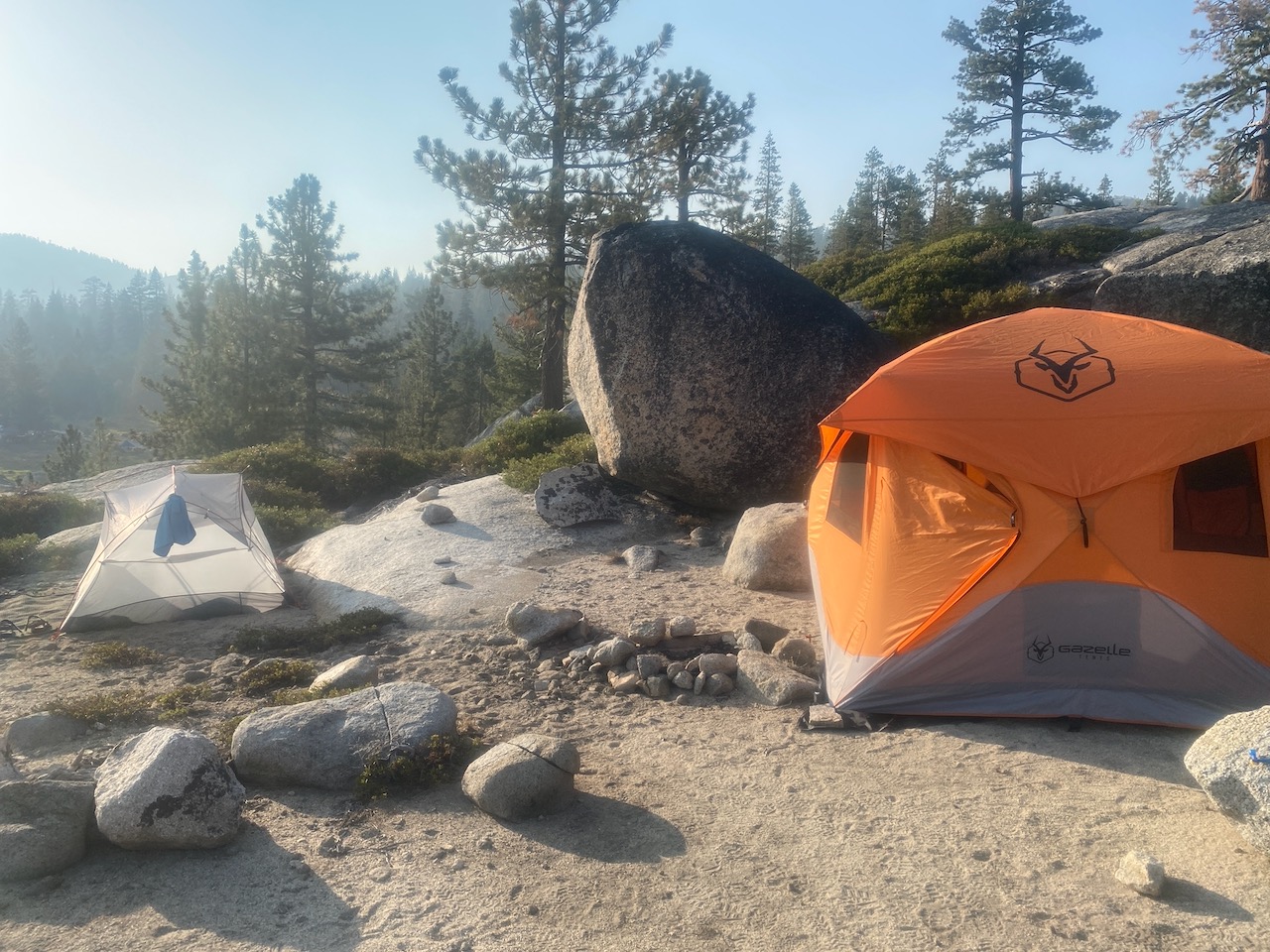 Campsite Sierra lakes