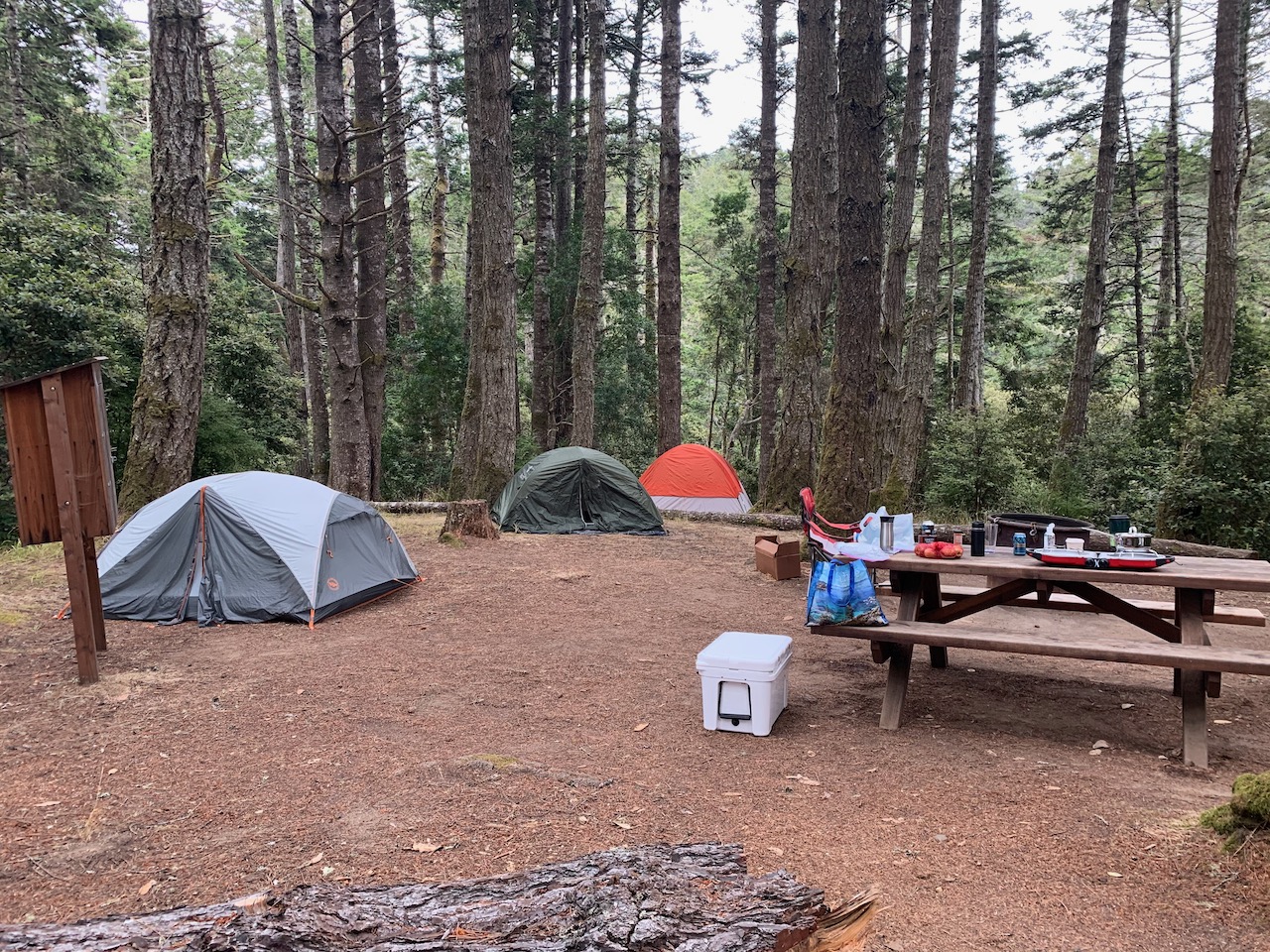 Group Camping Trees Frozen Granite Lake and Maggies Peak Lake Tahoe