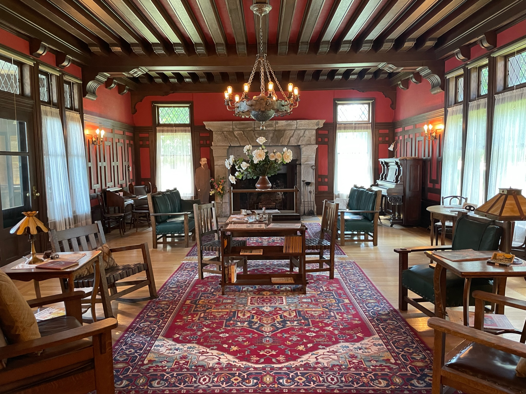 The living room area inside the Hellman-Ehrman Mansion